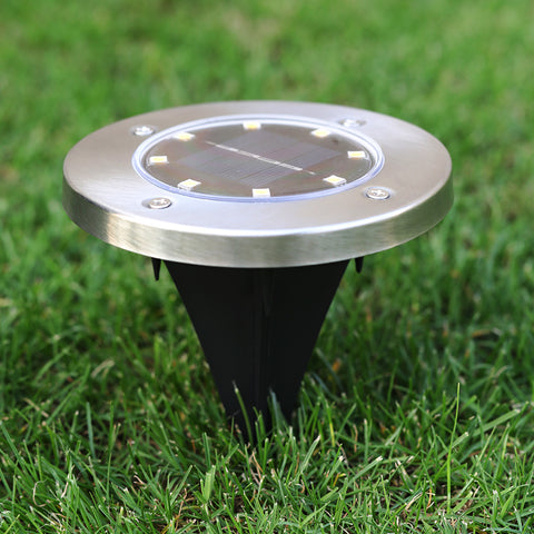 8LED Solar Powered In-Ground Lights (4 piece)
