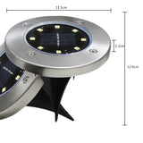 8LED Solar Powered In-Ground Lights (4 piece)